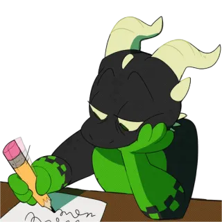 🏢 b9870ca8 kreskówka, rysunek, smok, pismo, ołówek, fantasy, postać telegram sticker