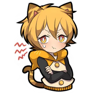 😳 70aa4697 猫, アニメ, ステッカー, 可愛い, 虎, ケモノ telegram sticker