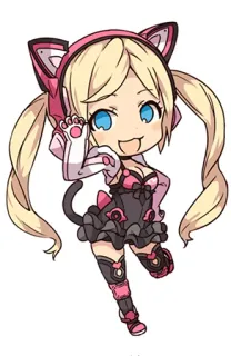 🖐 00efb13f อนิเมะ, ผู้หญิง, แมว, คาวาอิ, จิบิ, น่ารัก whatsapp sticker