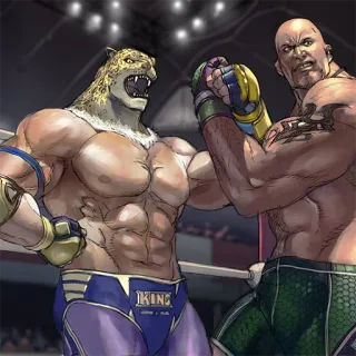 💪 226ce82b King Tekken ต่อสู้, มวยปล้ำ, สัตว์, เกม, นักสู้ whatsapp sticker