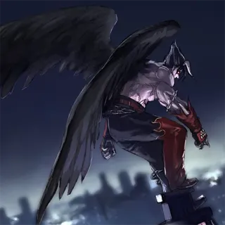 👿 5ffbeb56 Devil Jin Tekken ปีศาจ, ปีก, เกมต่อสู้, วิดีโอเกม, สัตว์ประหลาด, ปีศาจ whatsapp sticker