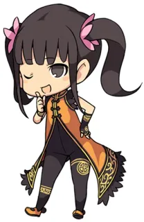 😜 d3363a60 อนิเมะ, จิบิ, น่ารัก, ผู้หญิง, ตัวละคร whatsapp sticker