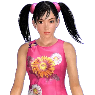 😐 1e356e4e Kasumi Dead or Alive Videospielcharakter, Kämpfer, Dead or Alive, Kasumi, Brünette, Zöpfe, Rosa Kleid, Anime whatsapp sticker