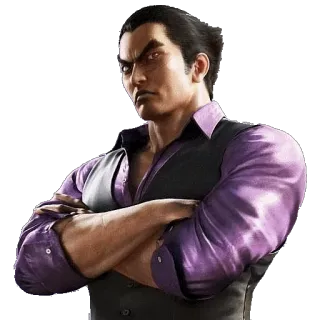 😠 908fe61c Kazuya Mishima Tekken Videospiel, Kampfspiel, Kazuya Mishima, Tekken, Charakter, Böse, Ernst, Verschränkte Arme whatsapp sticker