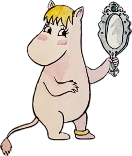 🎀 78e2d490 Snorkmaiden Moomins Snorkmaiden, Moomins, personaje, dibujos animados, espejo telegram sticker
