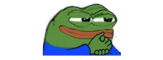 😈 8c57ce59 Pepe the Frog pepe, frosch, meme, internetkultur, arrogant, grinsend telegram sticker