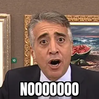 👎 18a55e70 NOOOOOOOOO 震惊, 男人, 反应, 表情包, 脸, 无奈 telegram sticker