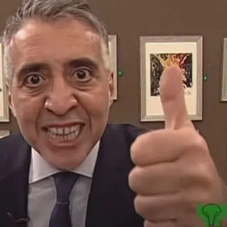 👍 380d50c7 男人, 西装, 竖起大拇指, 手势, 人, 肖像, 商务 telegram sticker