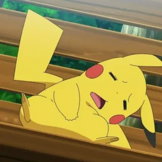 ⚡️ 575be458 Pikachu Pokemon ポケモン, ピカチュウ, 睡眠, 黄色, アニメ telegram sticker