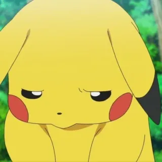 ⚡️ a30375bd Pikachu Pokemon ポケモン, ピカチュウ, 悲しい, アニメ, かわいい telegram sticker