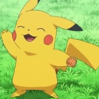 ⚡️ fa177129 Pikachu Pokemon ポケモン, ピカチュウ, アニメ, 幸せ, キャラクター telegram sticker