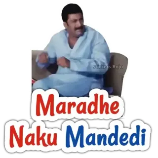 😤 07350deb Maradhe
Naku Mandedi telegram sticker