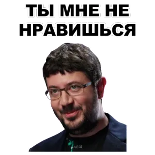 😊 0dc5ffa9 ТЫ МНЕ НЕ НРАВИШЬСЯ russisch, text, phrase, negativ, ablehnung telegram sticker