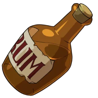 🥃 c7756851 RUM 럼, 음료, 술, 병, 해적 telegram sticker