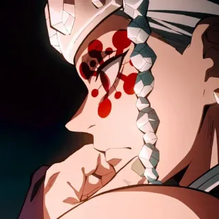 🤔 b626e242 Tengen Uzui Demon Slayer anime, demon slayer, tengen uzui, blood whatsapp sticker