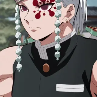 🙁 db847a44 Tengen Uzui Demon Slayer anime, demon slayer, Tengen Uzui, sound hashira, manga whatsapp sticker