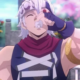 🥤 ffa419e0 Tengen Uzui Demon Slayer anime, demon slayer, tengen uzui, entertainment, character, anime character whatsapp sticker