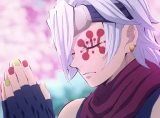 💎 009d6a52 Tengen Uzui Demon Slayer Anime, Demon Slayer, Tengen Uzui, Personagem de anime, Espadachim, Marcas no rosto telegram sticker