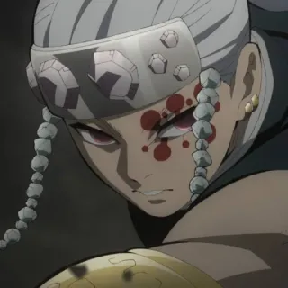 💎 0978b999 Tengen Uzui Demon Slayer Anime, Demon Slayer, Tengen Uzui, Sangue, Personagem de anime telegram sticker