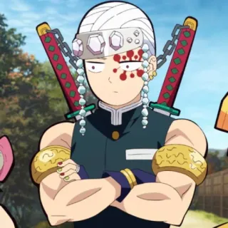 💎 4905562b Tengen Uzui Demon Slayer Anime, Personagem, Demon Slayer, Tengen Uzui, Espadas, Mangá telegram sticker