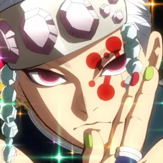 💎 64bfe673 Tengen Uzui Demon Slayer Tengen Uzui, Demon Slayer, Anime, Personagem, Adesivo telegram sticker