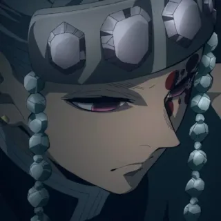 💎 732407f7 Tengen Uzui Demon Slayer Anime, Demon Slayer, Tengen Uzui, Sangue, Luta telegram sticker