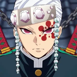 💎 992f9292 Tengen Uzui Demon Slayer Anime, Demon Slayer, Mangá, Tengen Uzui, Espadas, Sangue, Personagem telegram sticker