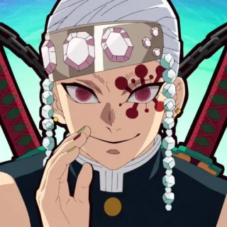 💎 ac56aa57 Tengen Uzui Demon Slayer Anime, Demon Slayer, Tengen Uzui, Mangá, Personagem telegram sticker