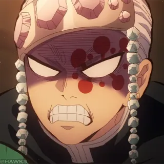 💎 4b42173d anime, blood, angry, demon slayer telegram sticker