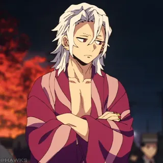 💎 593227e7 Tengen Uzui Demon Slayer anime, tengen, uzui, sound hashira telegram sticker