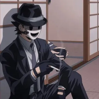 🎭 2338f7a9 Sniper Mask High-Rise Invasion 动漫, 狙击面具, 天空侵犯, 香烟, 面具, 暴力 telegram sticker