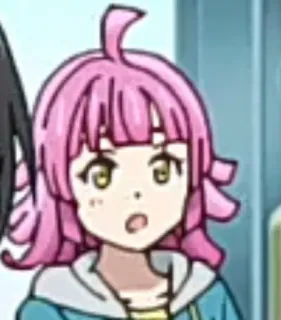 😯 617f07a5 anime, cartoon, girl, pink hair, cute telegram sticker