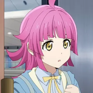 😮 82b9da3e anime, pink hair, character, cute, girl telegram sticker