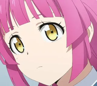 😕 ac5e7f28 anime, girl, pink hair, cartoon, character telegram sticker