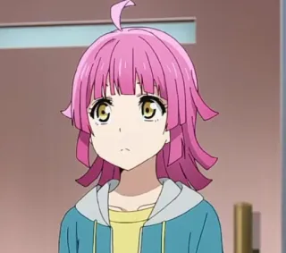 🙄 c8a08cc7 anime, character, pink hair, cartoon, girl telegram sticker