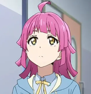 👀 e4ef9428 anime, girl, pink hair, character, cartoon telegram sticker