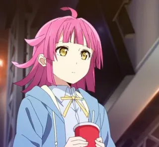 😒 f66fabb1 anime girl, pink hair, anime, cute, cartoon telegram sticker