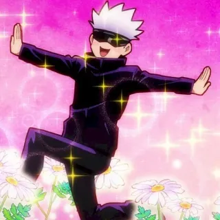 🎐 5d5d6e02 Gojo Satoru Jujutsu Kaisen Anime, Gojo Satoru, Jujutsu Kaisen, Nhân vật, Cười, Kính râm, Lấp lánh telegram sticker