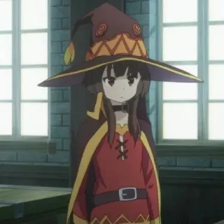 🎐 5f1e3b0d Megumin Konosuba Anime, Phù thủy, Dễ thương, Cô gái, Phép thuật, Nhân vật telegram sticker