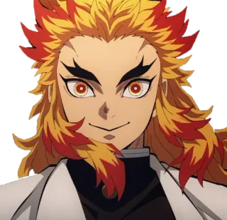 🔥 0e650945 Kyojuro Rengoku Demon Slayer 애니메이션, 귀멸의 칼날, 렌고쿠, 렌고쿠 쿄쥬로, 캐릭터 whatsapp sticker