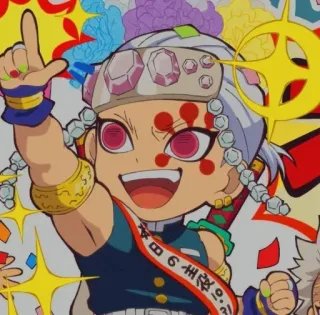 ✨ 5f9684d9 Tengen Uzui Demon Slayer 本日の主役っ! 애니메이션, 캐릭터, 스티커, 귀멸의 칼날, 우즈이 텐겐 whatsapp sticker