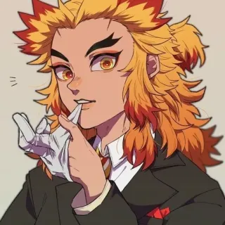 🔥 81b0ca54 Kyojuro Rengoku Demon Slayer 애니메이션, 만화, 렌고쿠, 귀멸의 칼날, 캐릭터 whatsapp sticker