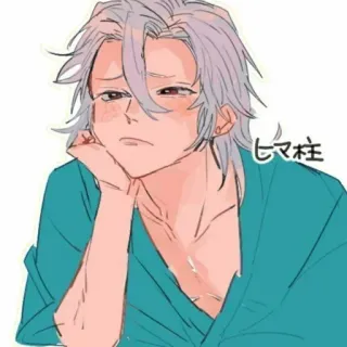 🌙 8c12b8bc ヒマ柱 애니메이션, 만화, 캐릭터, 슬픔, 울음, 기모노 whatsapp sticker