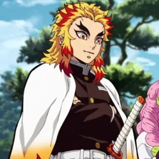 ✨ 966a2ba8 Rengoku Demon Slayer 애니메이션, 귀멸의 칼날, 렌고쿠, 캐릭터 whatsapp sticker