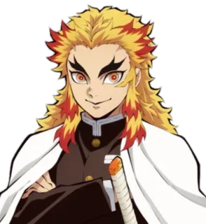 ✨ b33fc1a6 Kyojuro Rengoku Demon Slayer 애니메이션, 귀멸의 칼날, 렌고쿠, 캐릭터 whatsapp sticker