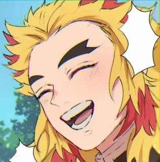 ✨ f785c385 Kyojuro Rengoku Demon Slayer 애니메이션, 만화, 귀멸의 칼날, 렌고쿠, 렌고쿠 쿄쥬로, 캐릭터 whatsapp sticker