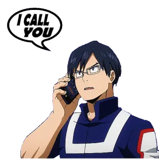 📲 19e3e7d8 Tenya Iida My Hero Academia I CALL YOU アニメ, 飯田天哉, 僕のヒーローアカデミア, 電話, 電話 telegram sticker