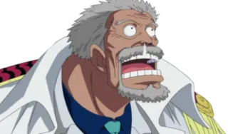 😱 ce2bc12e Monkey D. Garp One Piece 海贼王, 动漫, 蒙奇·D·卡普, 震惊, 惊讶 telegram sticker