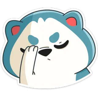🤦‍♀️ 0a09cfe8 dibujos animados, oso, presumido, animal, lindo telegram sticker