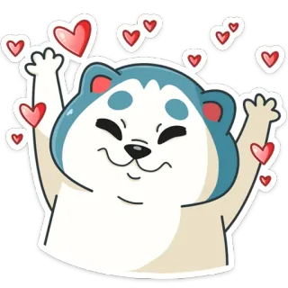 🥰 0adf384e perro, corazones, amor, lindo, animal, pegatina telegram sticker